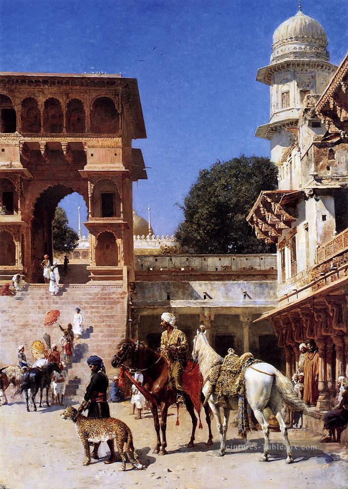 Départ pour la chasse Persique Egyptien Indien Edwin Lord Weeks Peintures à l'huile